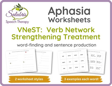 Printable Aphasia Worksheets Pdf
